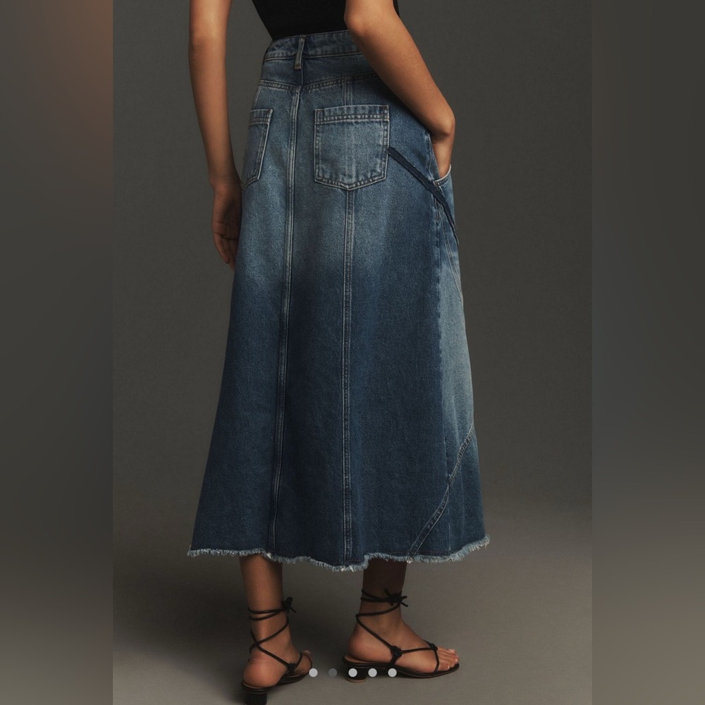 Anthropologie Pilcro Reworked Denim Midi Skirt, Various Sizes NWOT - Picture 2 of 4